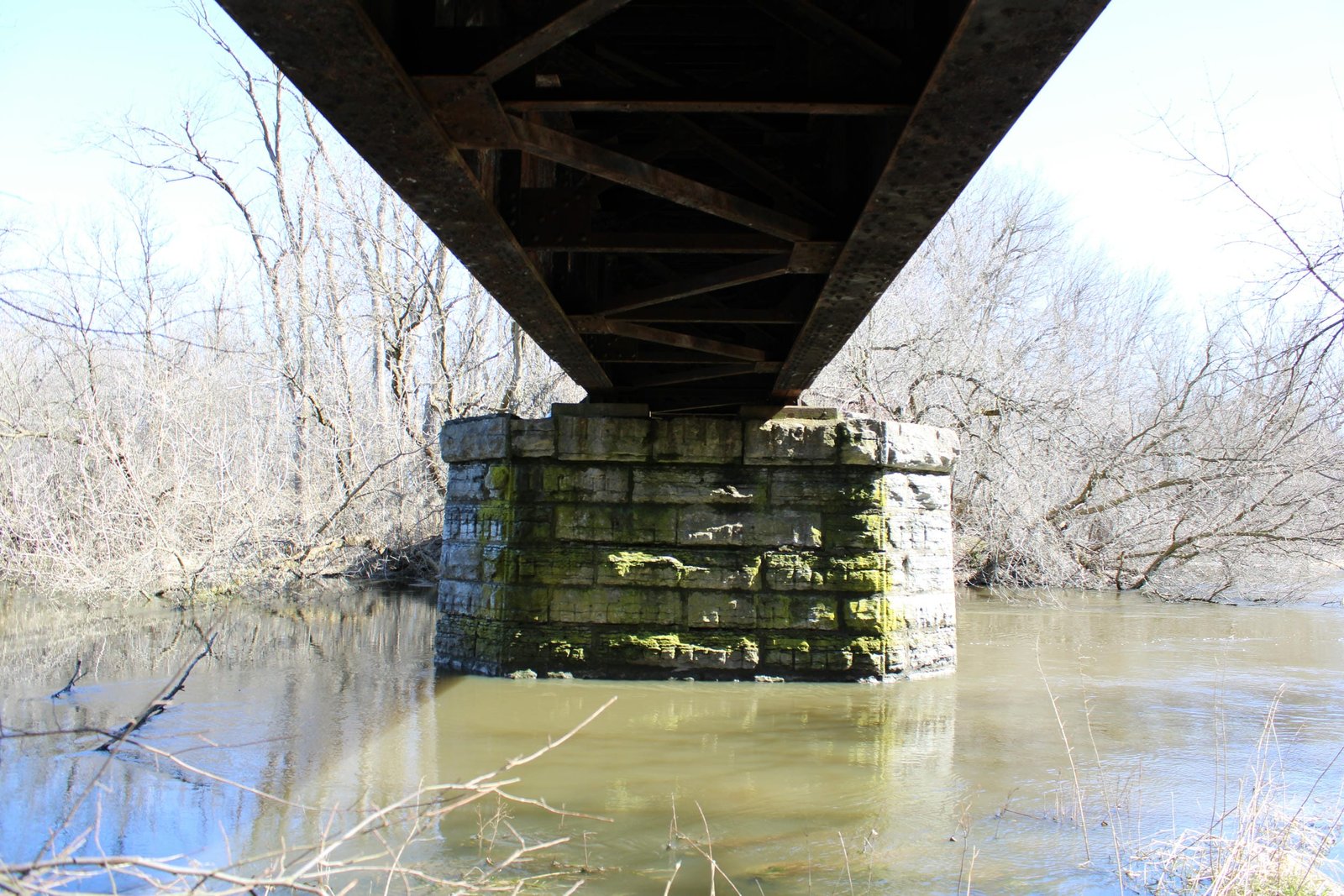 Under bridge